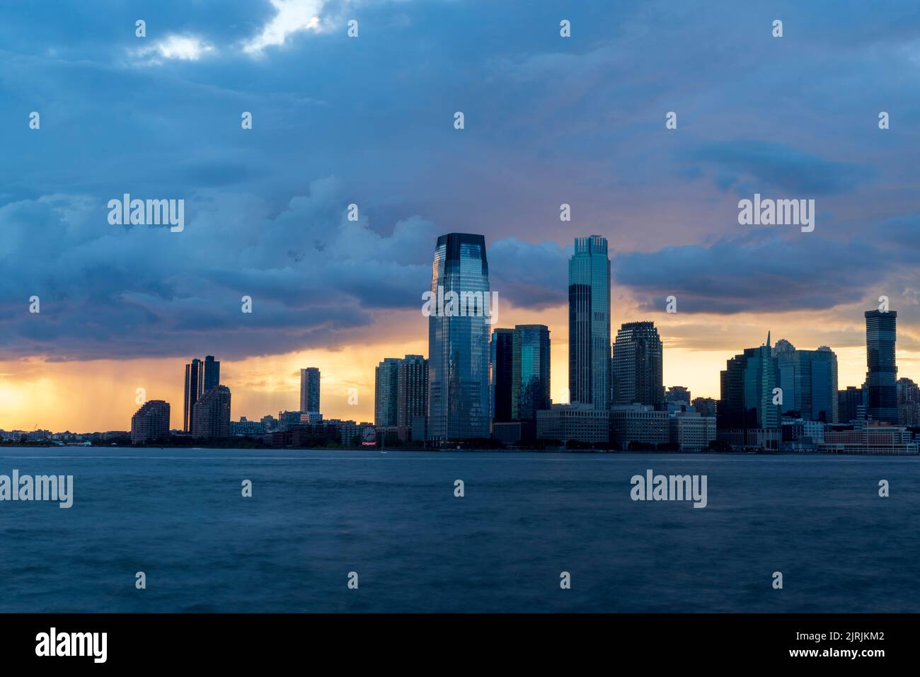 Vue magnifique à Manhattan, heure du coucher du soleil Banque D'Images