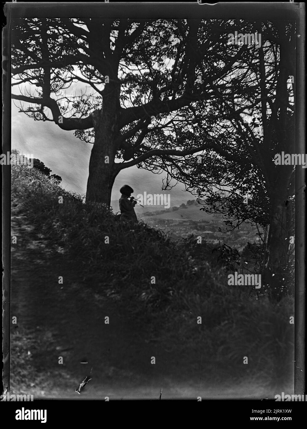 Peter Pan sur Mt Eden, 1928, North Island, par J.W. Chapman-Taylor. Banque D'Images
