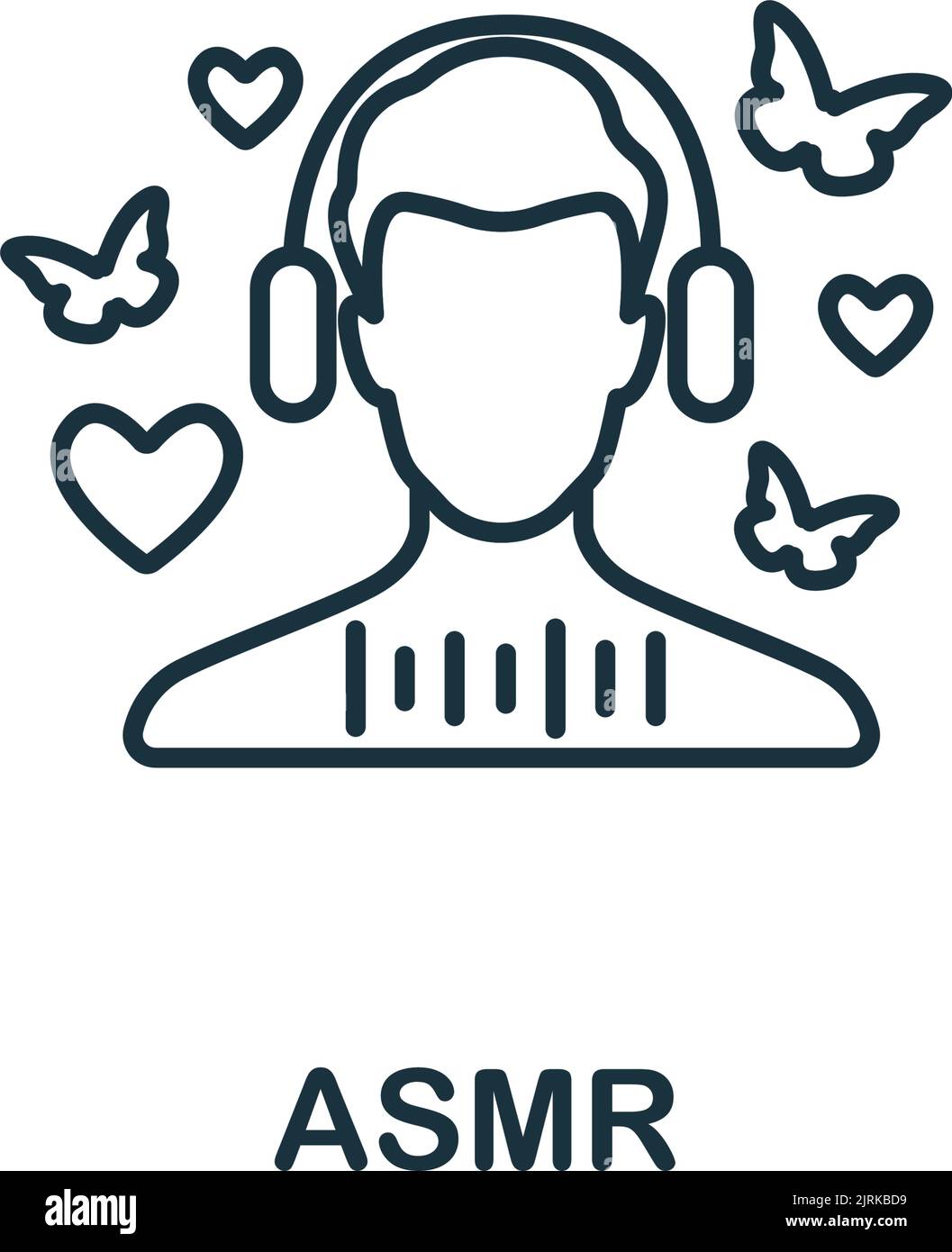 Icône ASMR. Line simple Streaming icon pour les modèles, la conception Web et les infographies Illustration de Vecteur