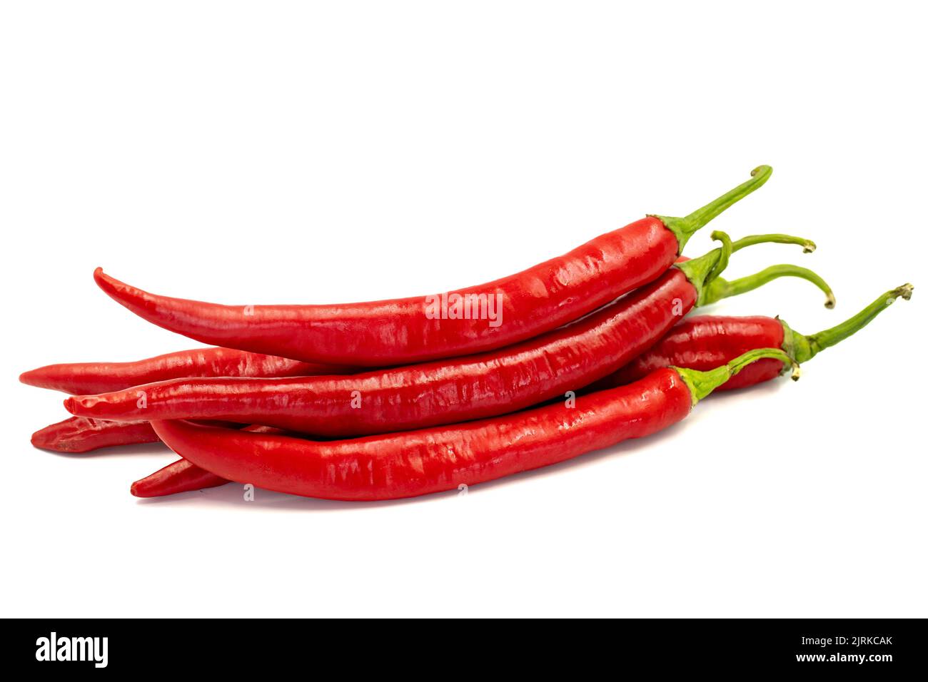 Poivrons rouges doux. Paprika isolé sur fond blanc. Légumes, nourriture végétalienne saine. Gros plan Banque D'Images