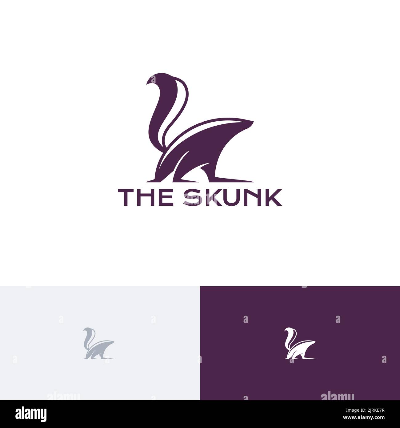Logo Skunk Standing Wildlife Zoo nature Illustration de Vecteur
