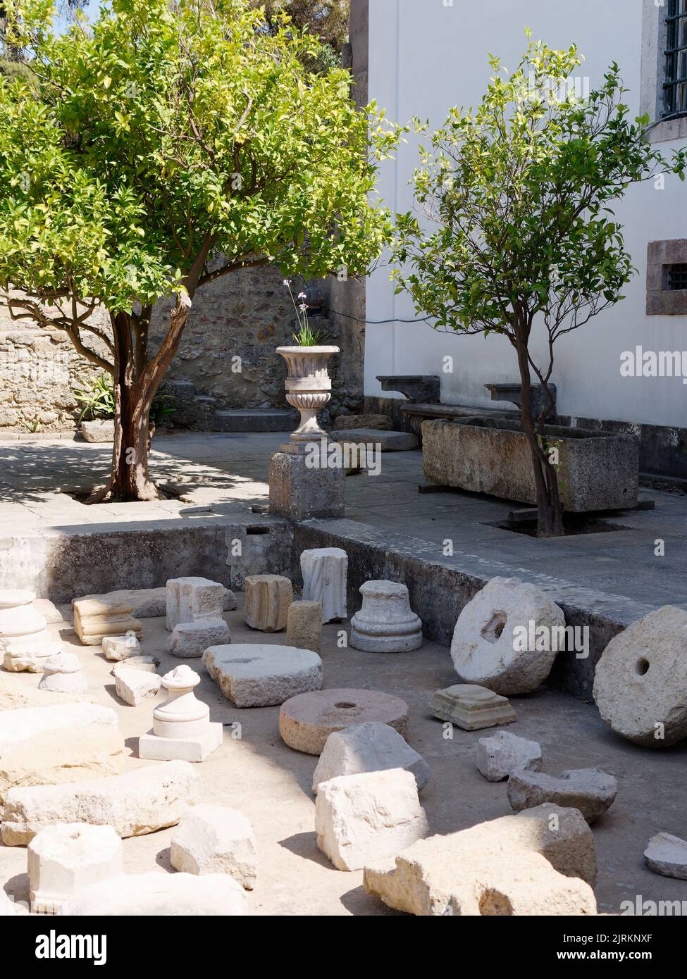 Site archéologique dans le domaine de St. Château Georges à Lisbonne, Portugal Banque D'Images