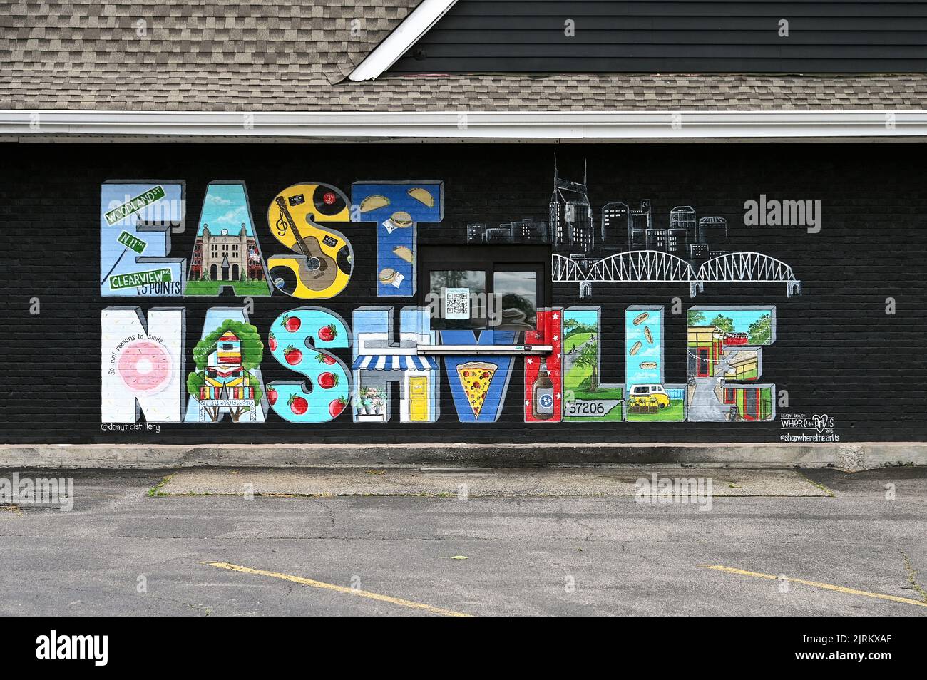 WandgemŠlde dans East-Nashville, Tennessee, Vereinigte Staaten von Amerika Banque D'Images