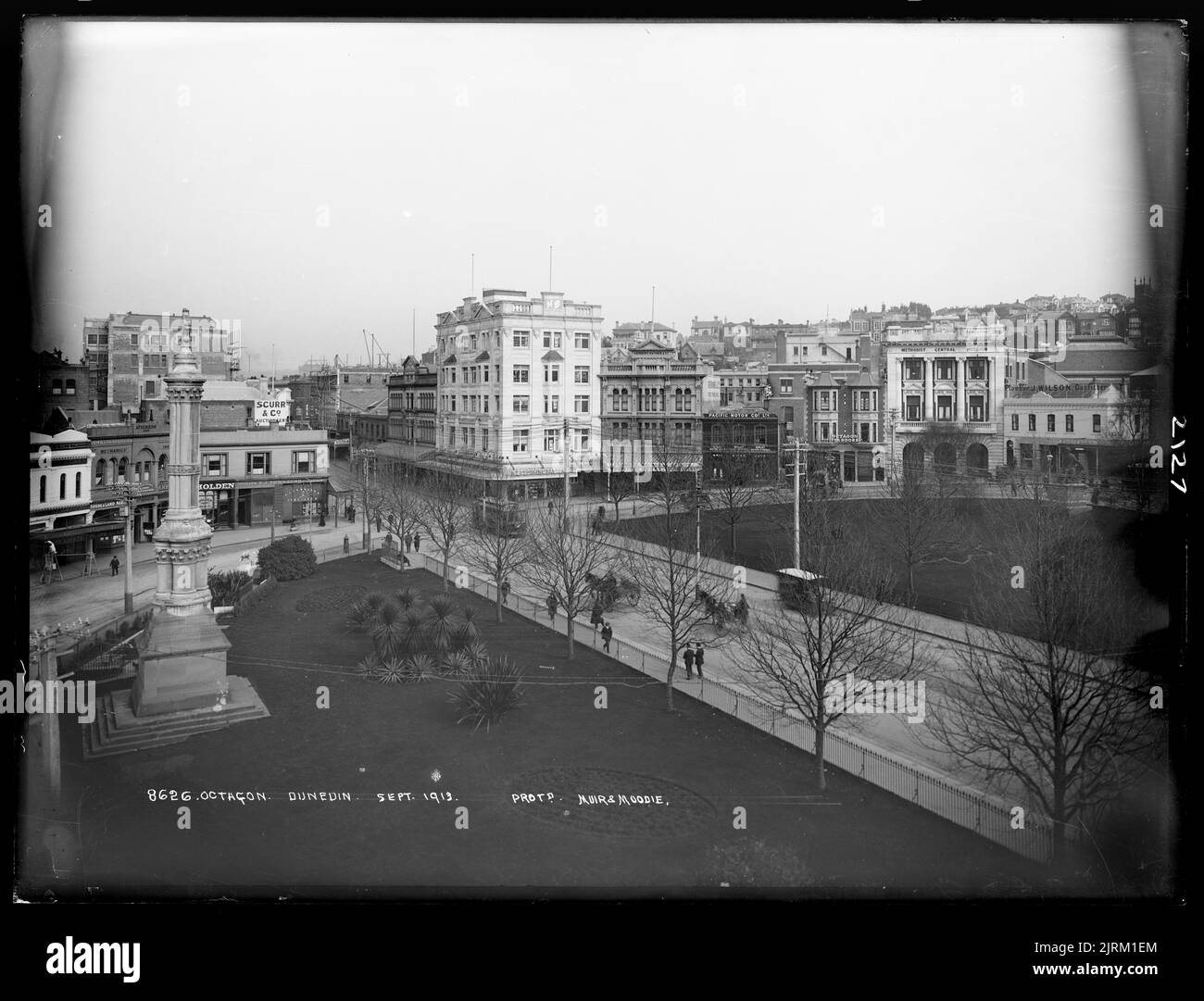 Octagon, Dunedin, 1913 septembre 1913, Dunedin, Par Muir & Moodie. Banque D'Images