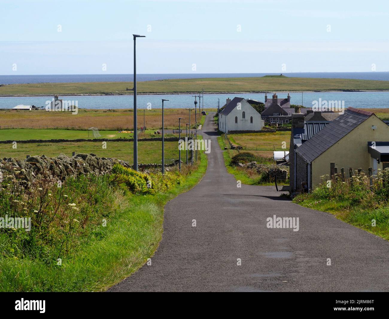 Papa Westray Road, Orkney Banque D'Images