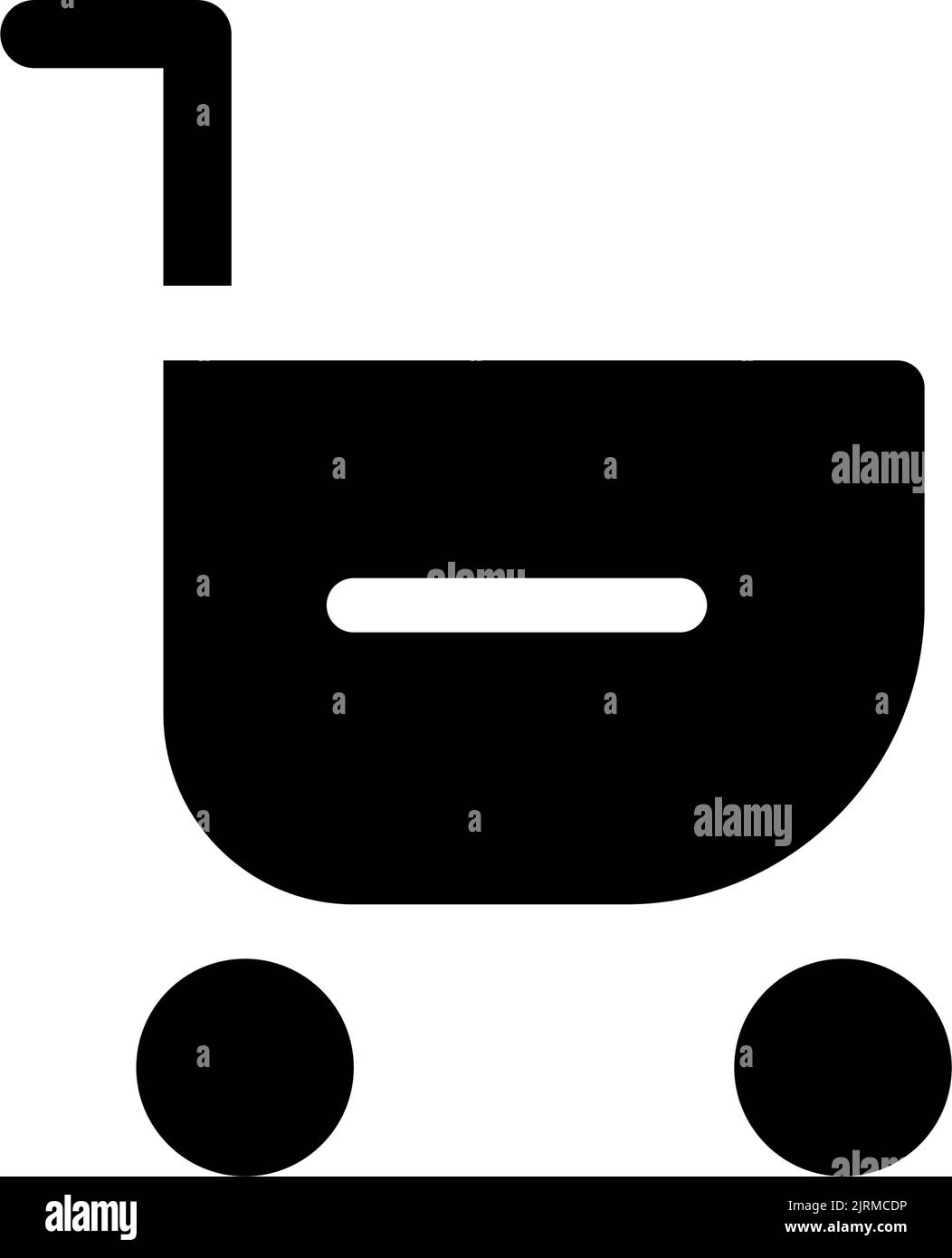 Supprimer l'article du panier icône noire de l'interface utilisateur du glyphe Illustration de Vecteur