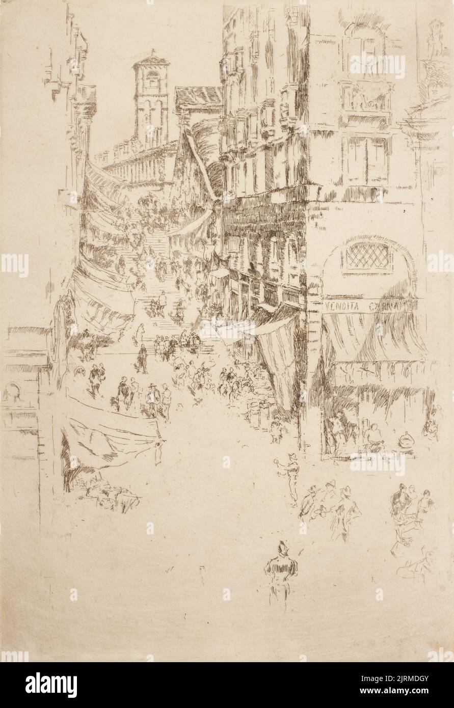 Le Rialto, 1879-1880, Italie, par James Whistler. Don de sir John Ilott, 1963. Banque D'Images