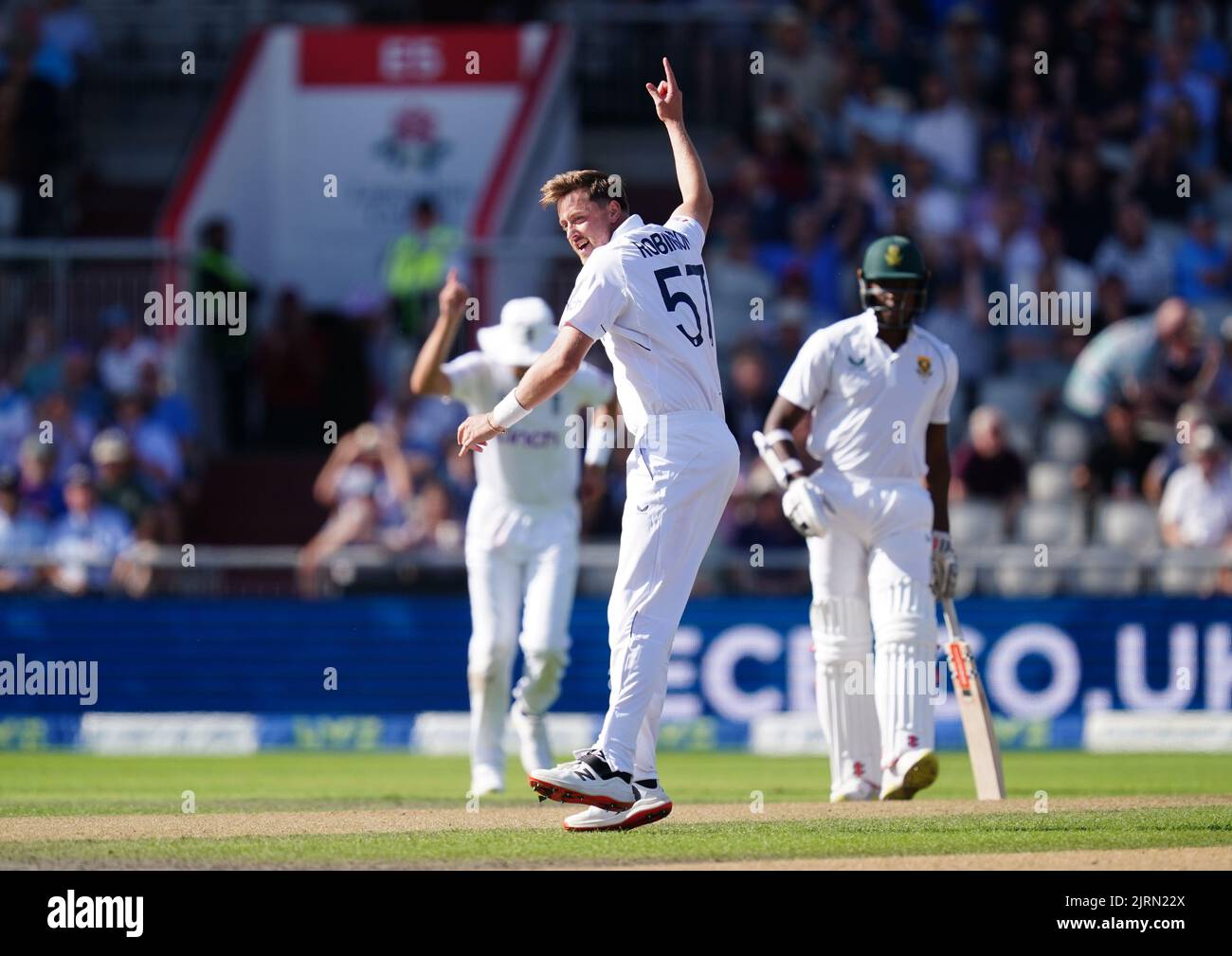 Programme Tv Du Jeudi 4 Août 2022 Ollie Robinson, en Angleterre, célèbre la prise du cricket d'Anrich
