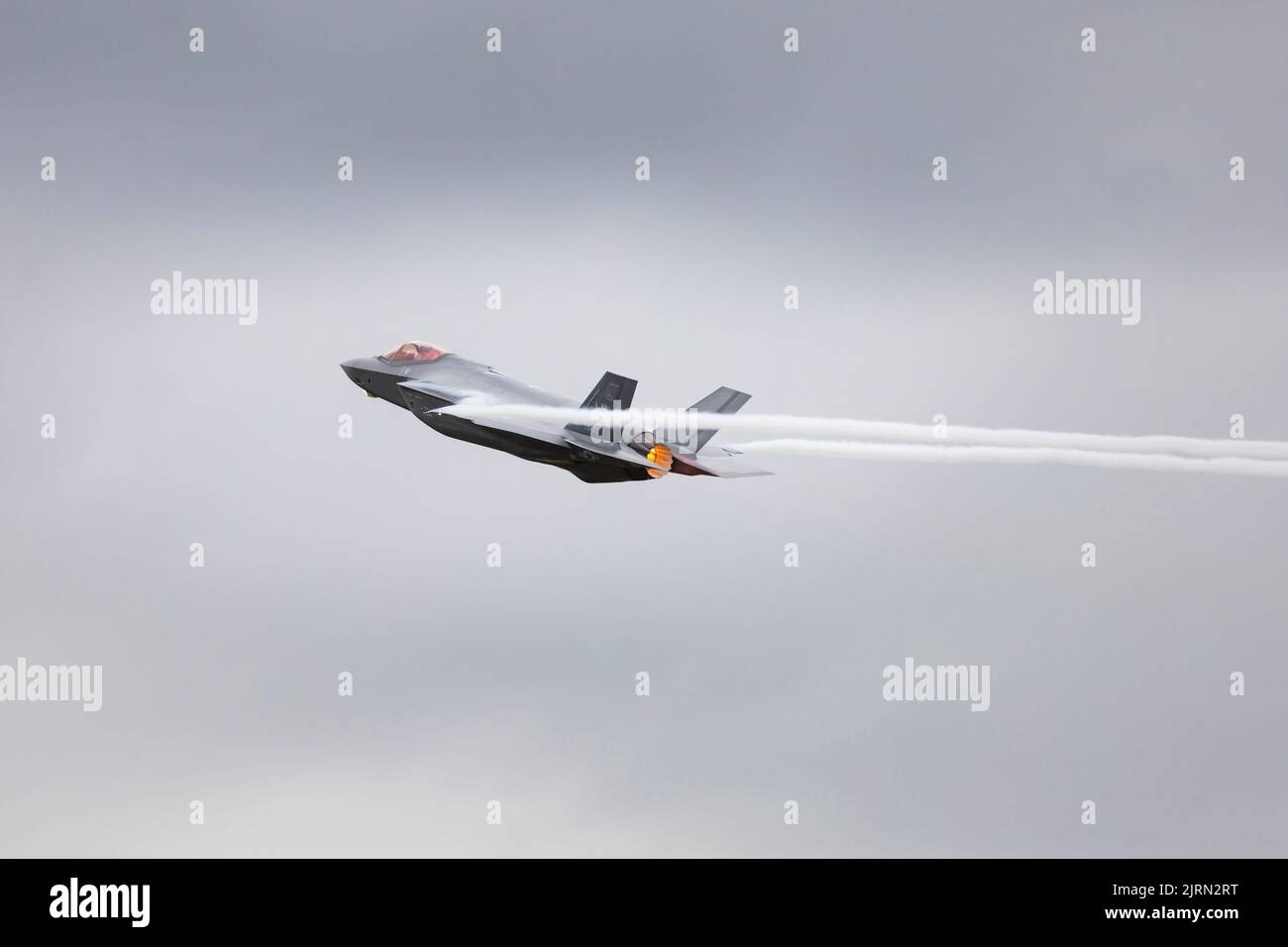 LE chasseur F35A de la RAF Lakenheath de LA Force aérienne AMÉRICAINE Lockheed Martin expose à la journée des familles de la RAF Syerston. Banque D'Images