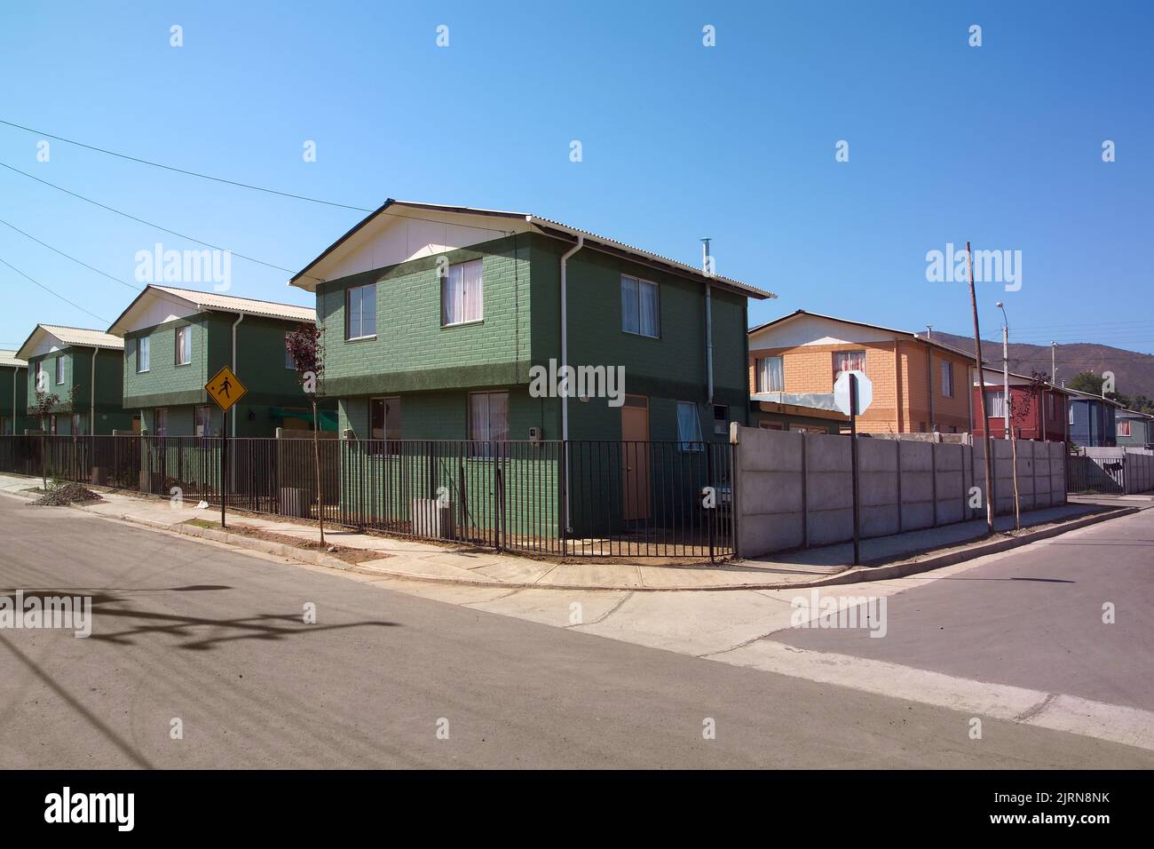 Projets de logement à Santiago du Chili, Amérique du Sud Banque D'Images