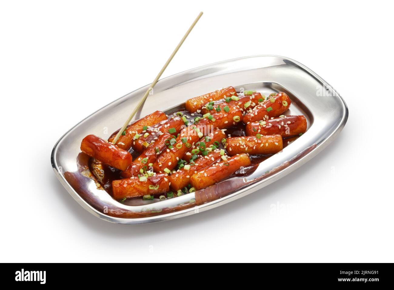 Tteokbokki, gâteau de riz bâton coréen à la sauce gochujang épicée Photo Stock Alamy