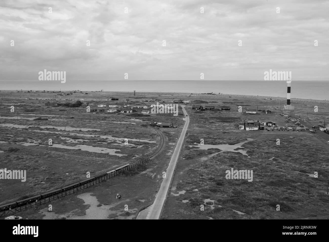 Vue sur Dungeness depuis le vieux phare, Kent Banque D'Images