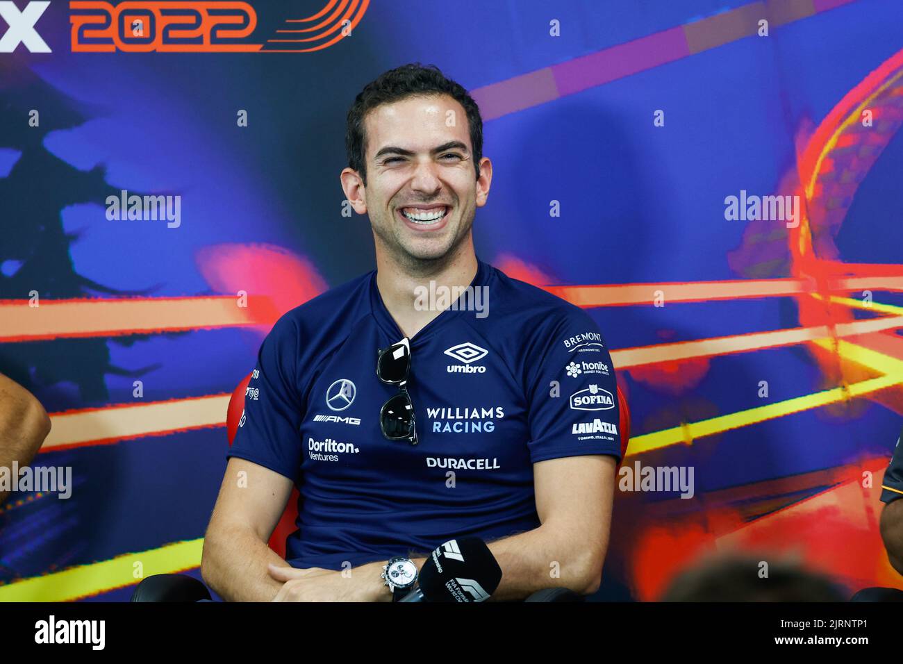 LATIFI Nicholas (CAN), Williams Racing FW44, portrait, conférence de presse pendant le Grand Prix de Formule 1 Rolex Belge 2022, 14th tour du Championnat du monde de Formule 1 2022 de la FIA de 26 août à 28, 2022 sur le circuit de Spa-Francorchamps, à Francorchamps, Belgique - photo: Paul Vaicle / DPPI/DPPI/LiveMedia Banque D'Images
