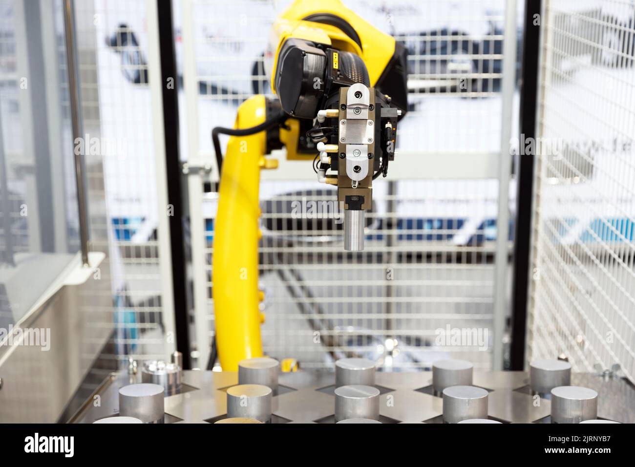 Pick and place, insertion, test de qualité ou bras robotisé de machine Banque D'Images