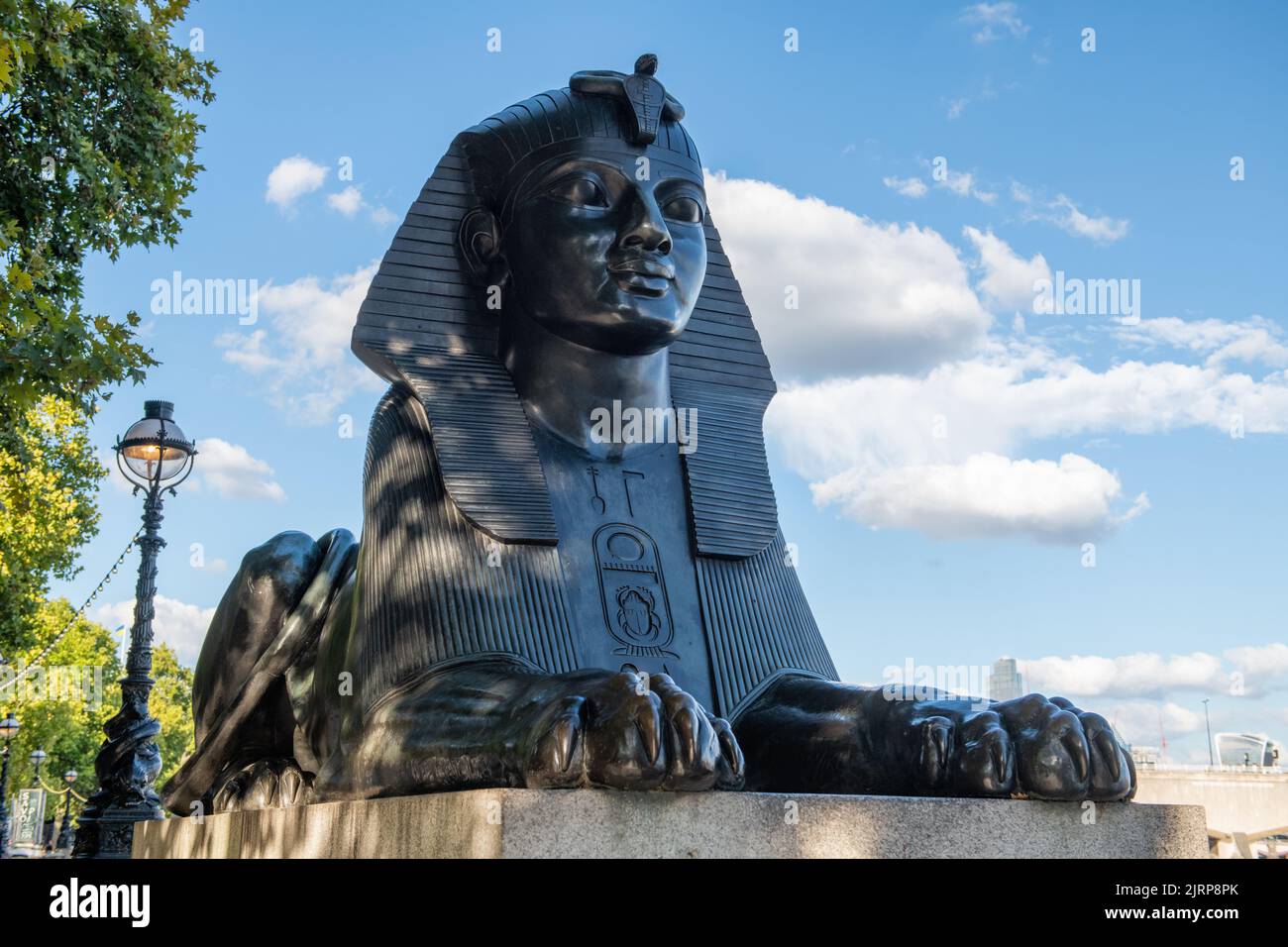 Statue du Sphynx, Londres, Banque D'Images