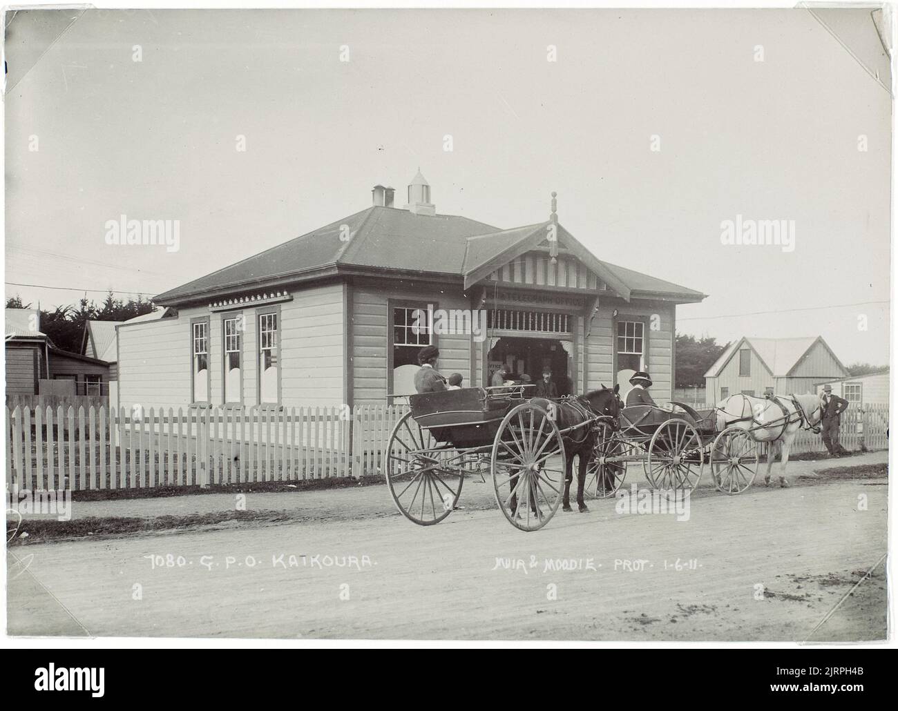GPO, Kaikoura, juin 1911, Kaikura, par Muir & Moodie. Banque D'Images