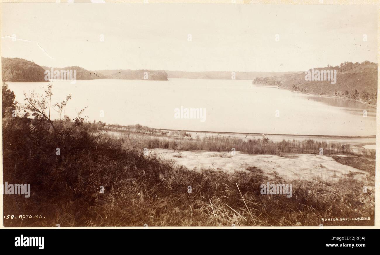 Roto-ma, vers 1886, Dunedin, par Burton Brothers. Banque D'Images