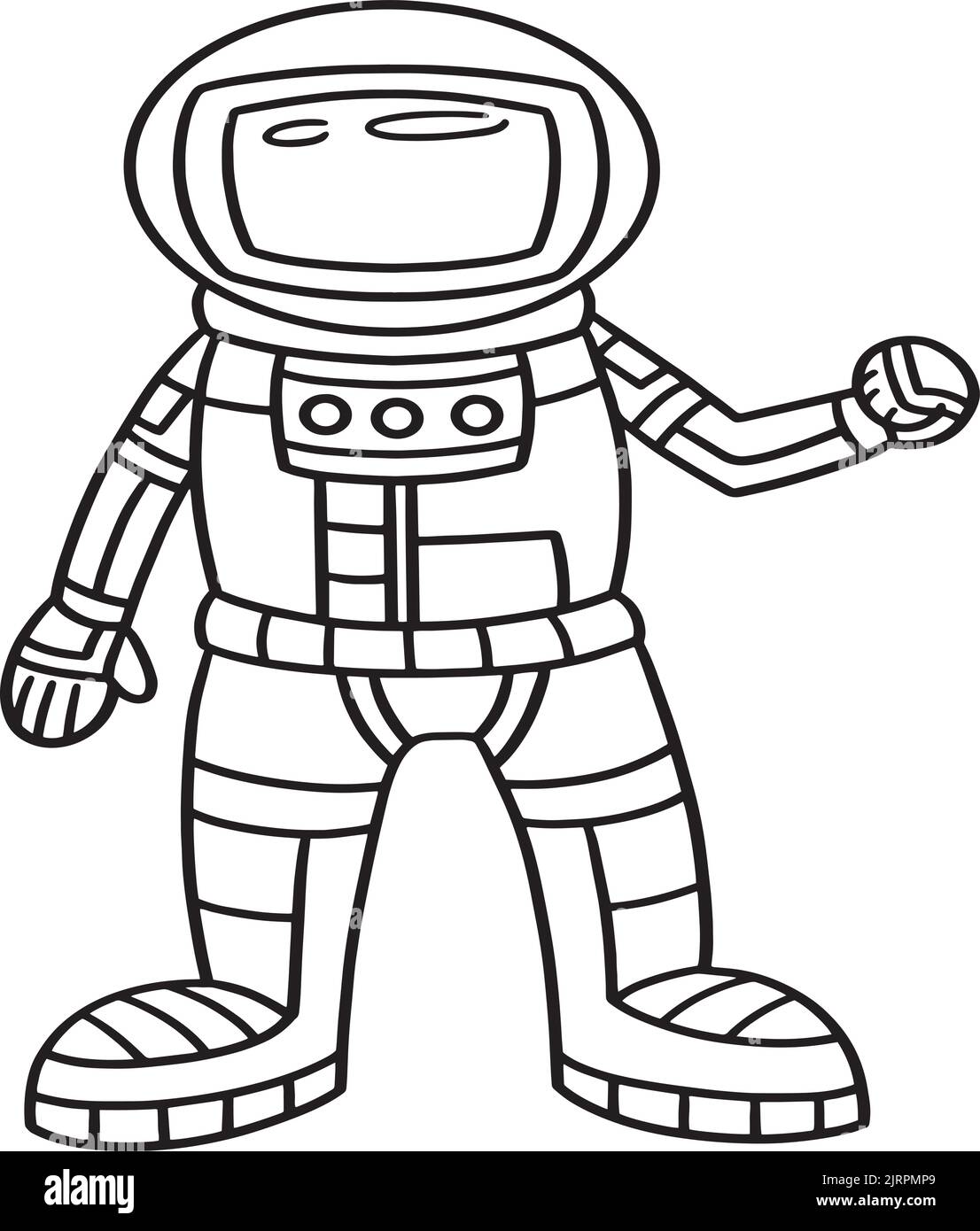 Page de coloriage isolée astronaute pour enfants Illustration de Vecteur