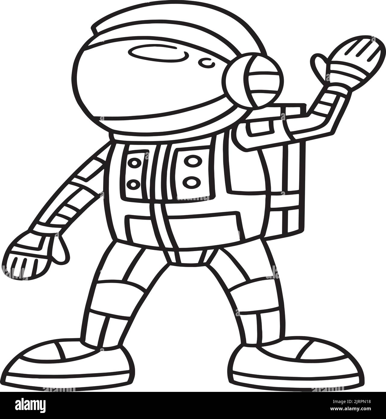 Page de coloriage isolée astronaute pour enfants Illustration de Vecteur