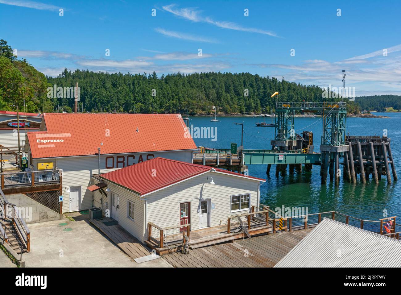 Washington, Îles San Juan, Île Orcas, Village Orcas, terminal de ferry Interisland Banque D'Images
