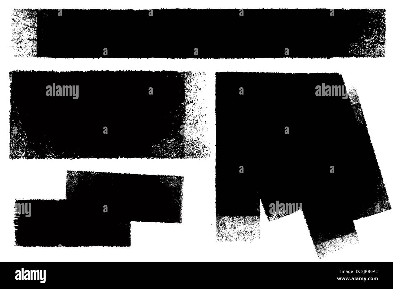 Collection d'arrière-plans et de banderoles de rouleaux de peinture noire Illustration de Vecteur