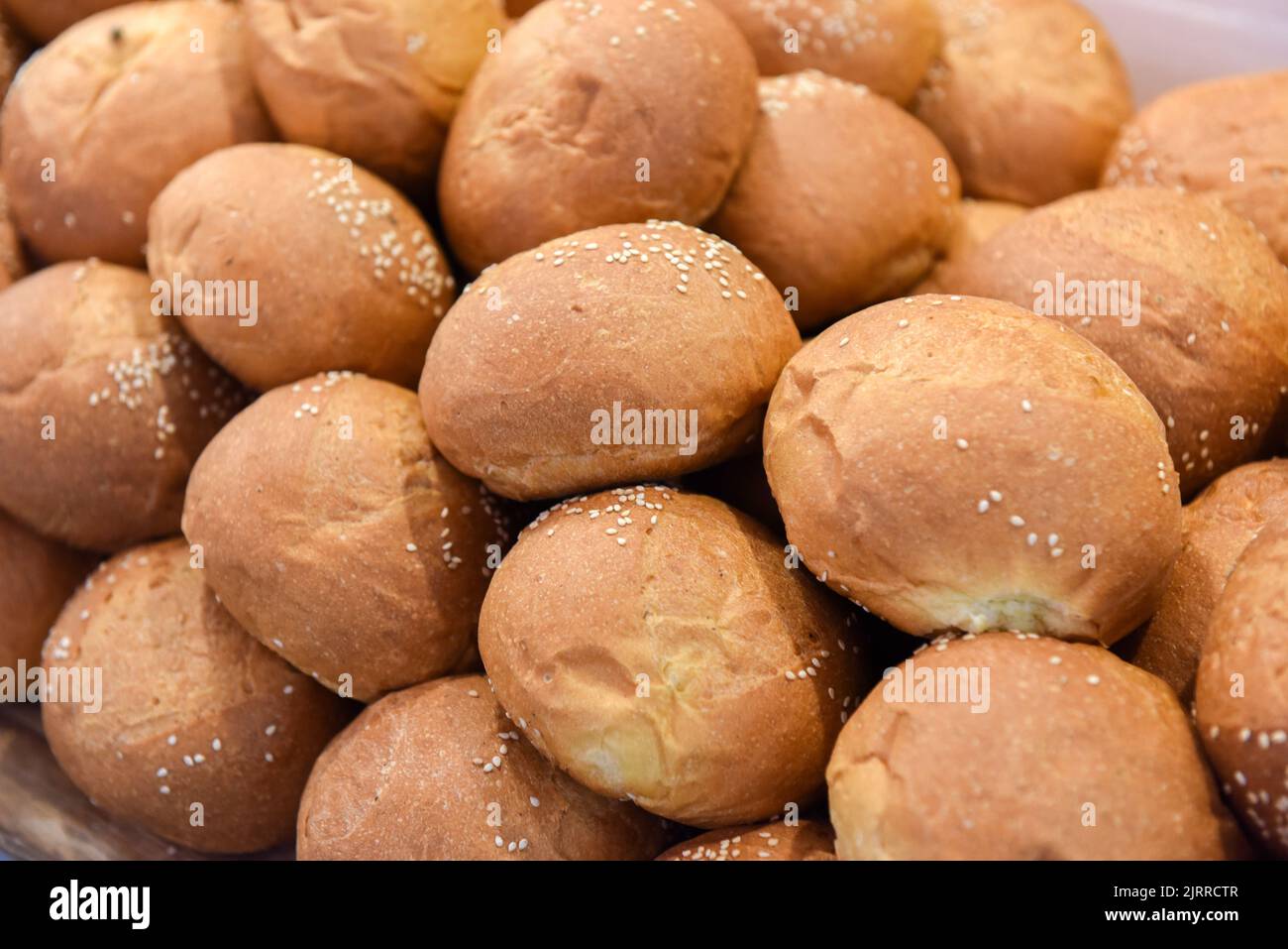 Oaxaca pain typique (pan de yema) en vente au Mercado de 20 Noviembre, Oaxaca, Mexique Banque D'Images