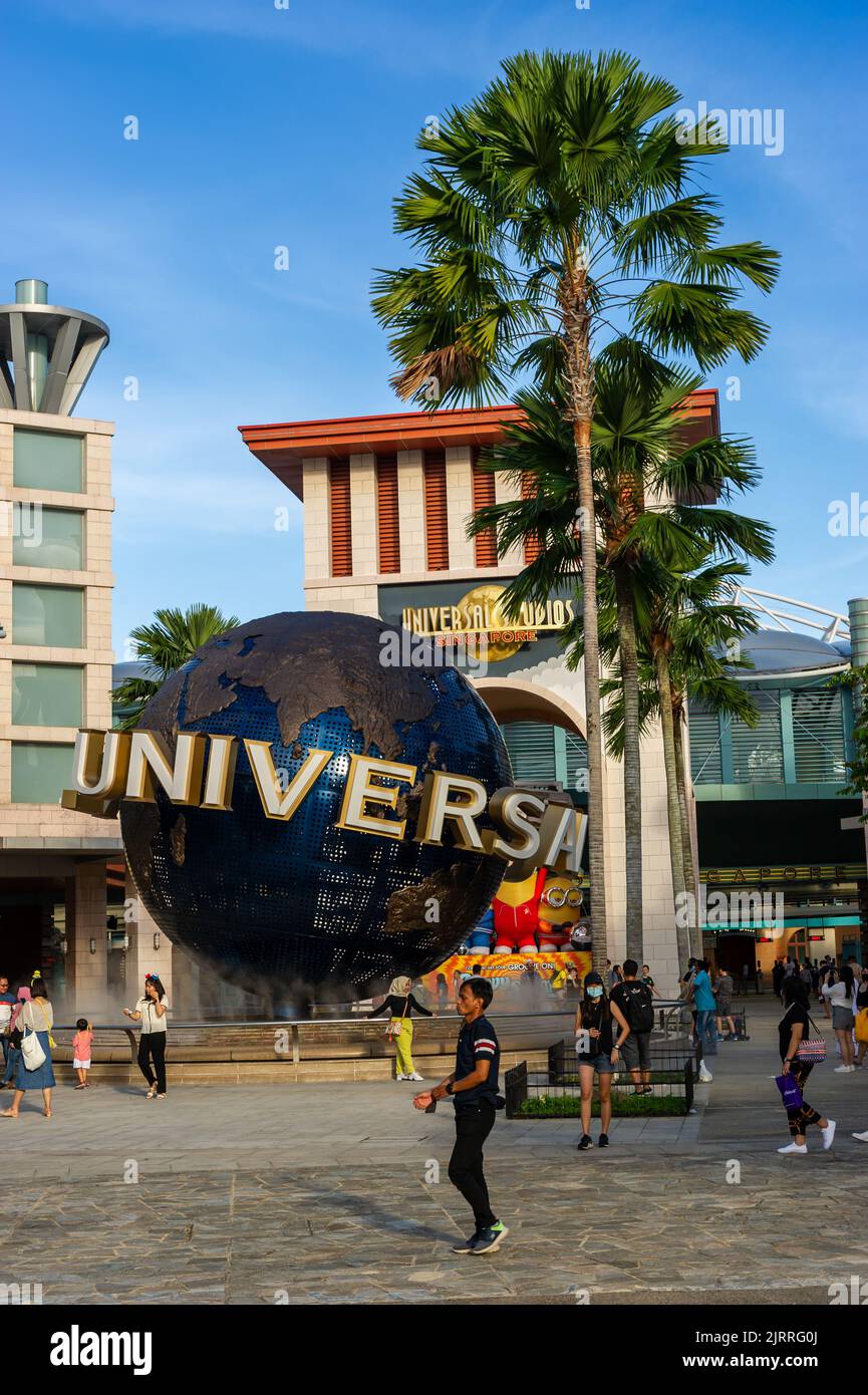 L'entrée à Universal Studious, Sentosa Island, Singapour Banque D'Images