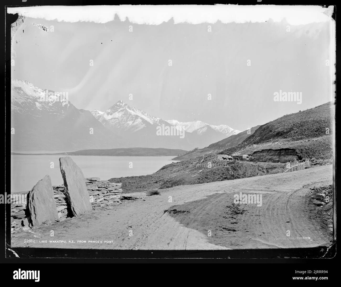 Lac Wakatipu, Nouvelle-Zélande, depuis Prince's point, 1878-1880, Clutha-Central Otago, Par William Hart, Hart, Campbell & Co Banque D'Images