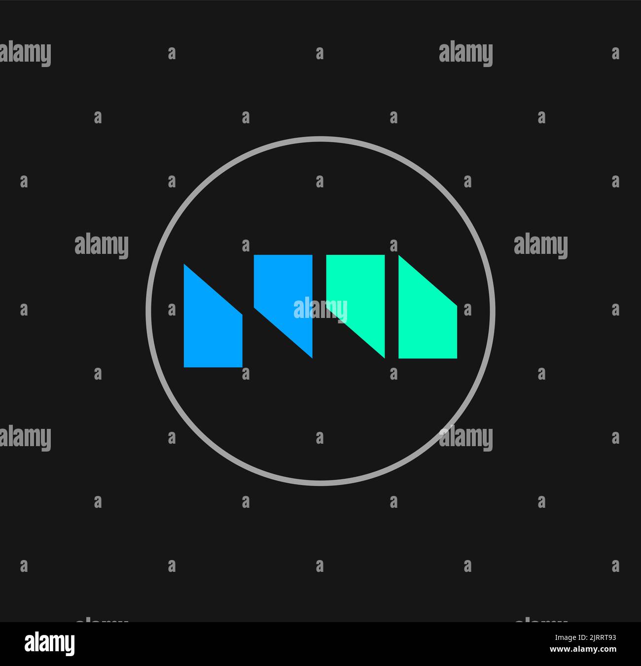 Vecteur de l'icône de typographie « no » sur fond noir Illustration de Vecteur