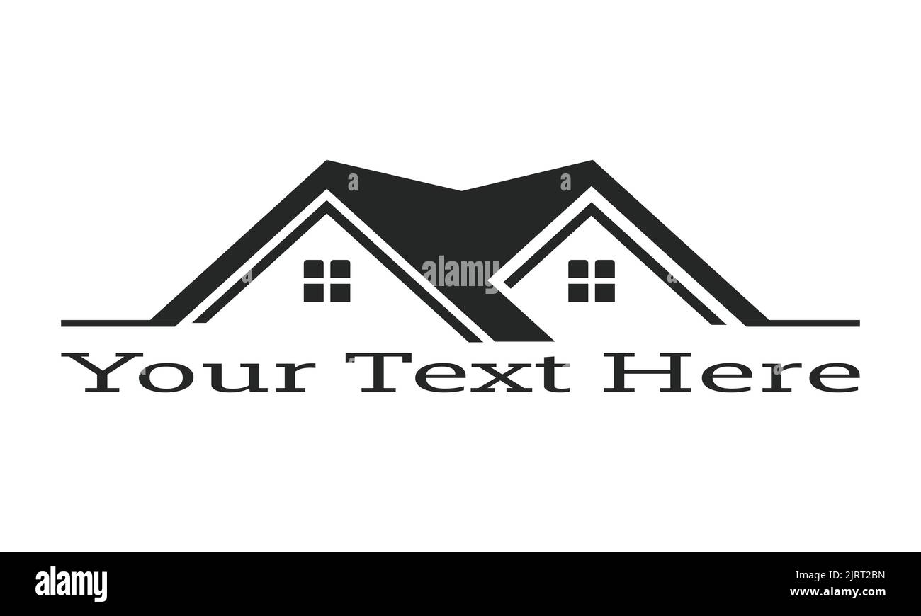 Illustration de bâtiments plats, icône de l'immobilier montrant la zone résidentielle. Illustration vectorielle de la maison et du design de la maison. Illustration de Vecteur