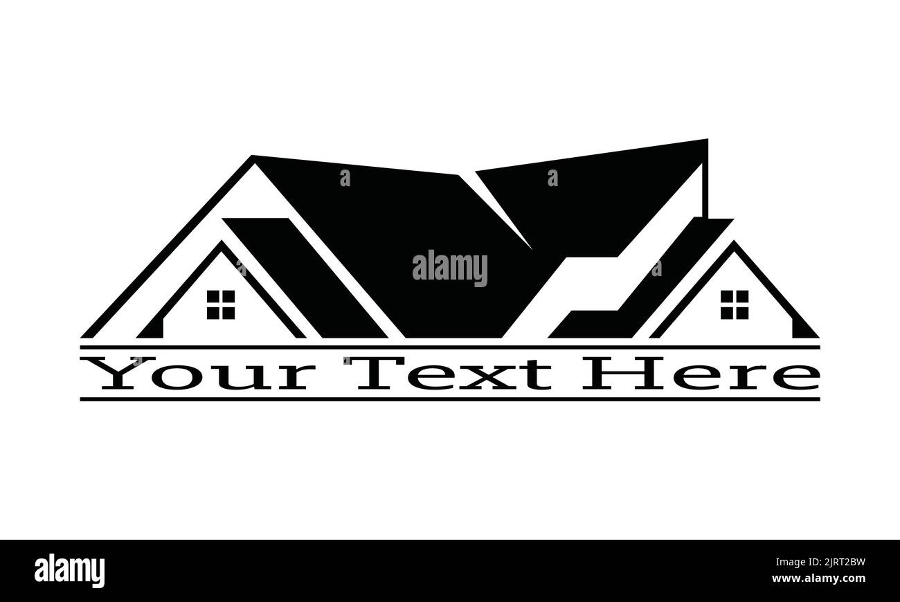 Illustration de bâtiments plats, icône de l'immobilier montrant la zone résidentielle. Illustration vectorielle de la maison et du design de la maison. Illustration de Vecteur