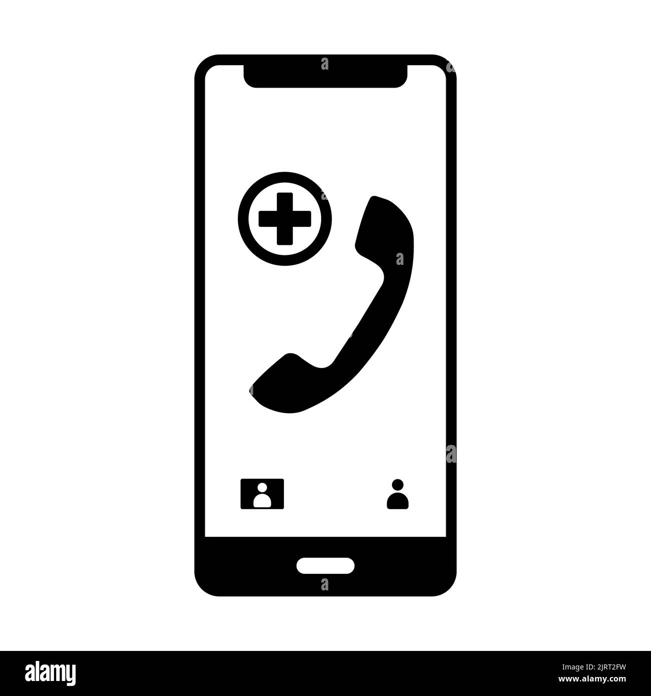 Icône d'assistance en ligne pour les soins de santé. Illustration vectorielle plate Illustration de Vecteur