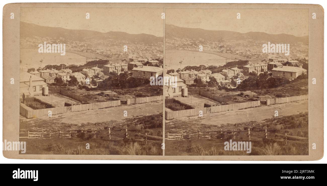 Vue générale, Wellington, vers 1880, Wellington, par Burton Brothers. Banque D'Images