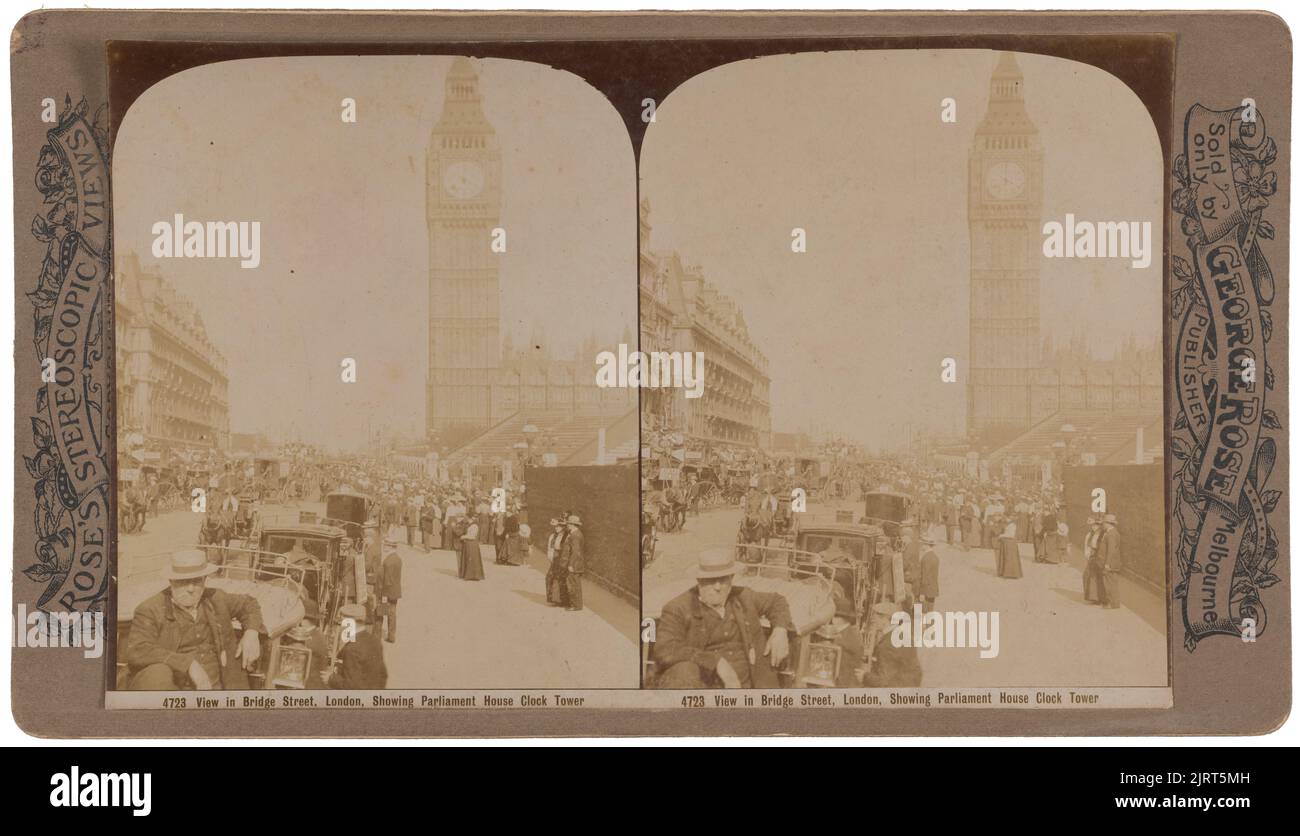 Bridge Street, Londres, vers 1900, Londres, par George Rose. Banque D'Images