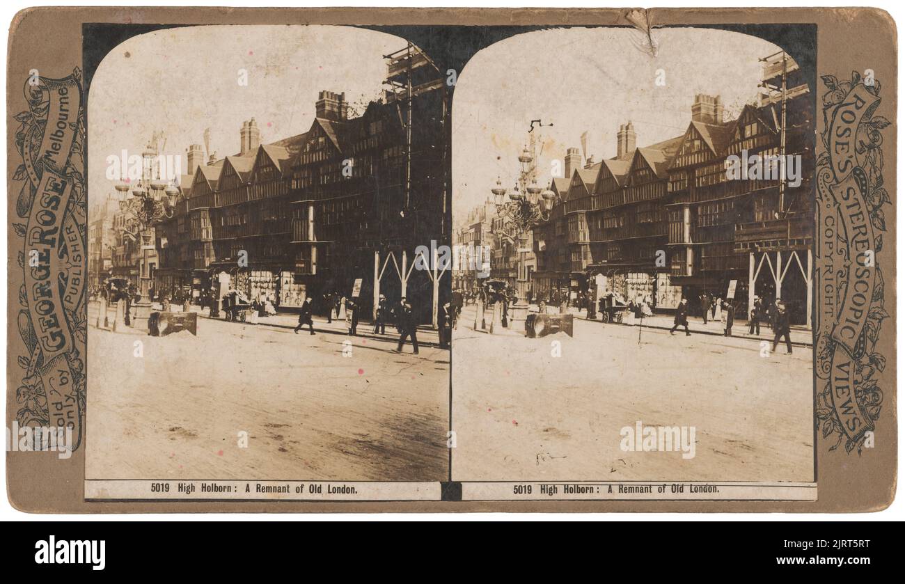 High Holborn: Un vestige du Vieux Londres, vers 1900, Hyde Park, par George Rose. Banque D'Images