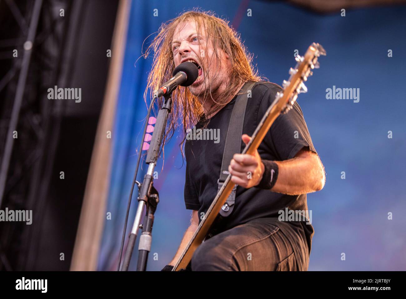 Barcelone, Espagne. 2022.07.29. Le groupe Airbourne se présente sur scène à Estadi Olimpic sur 29 juillet 2022 à Barcelone, Espagne. Banque D'Images