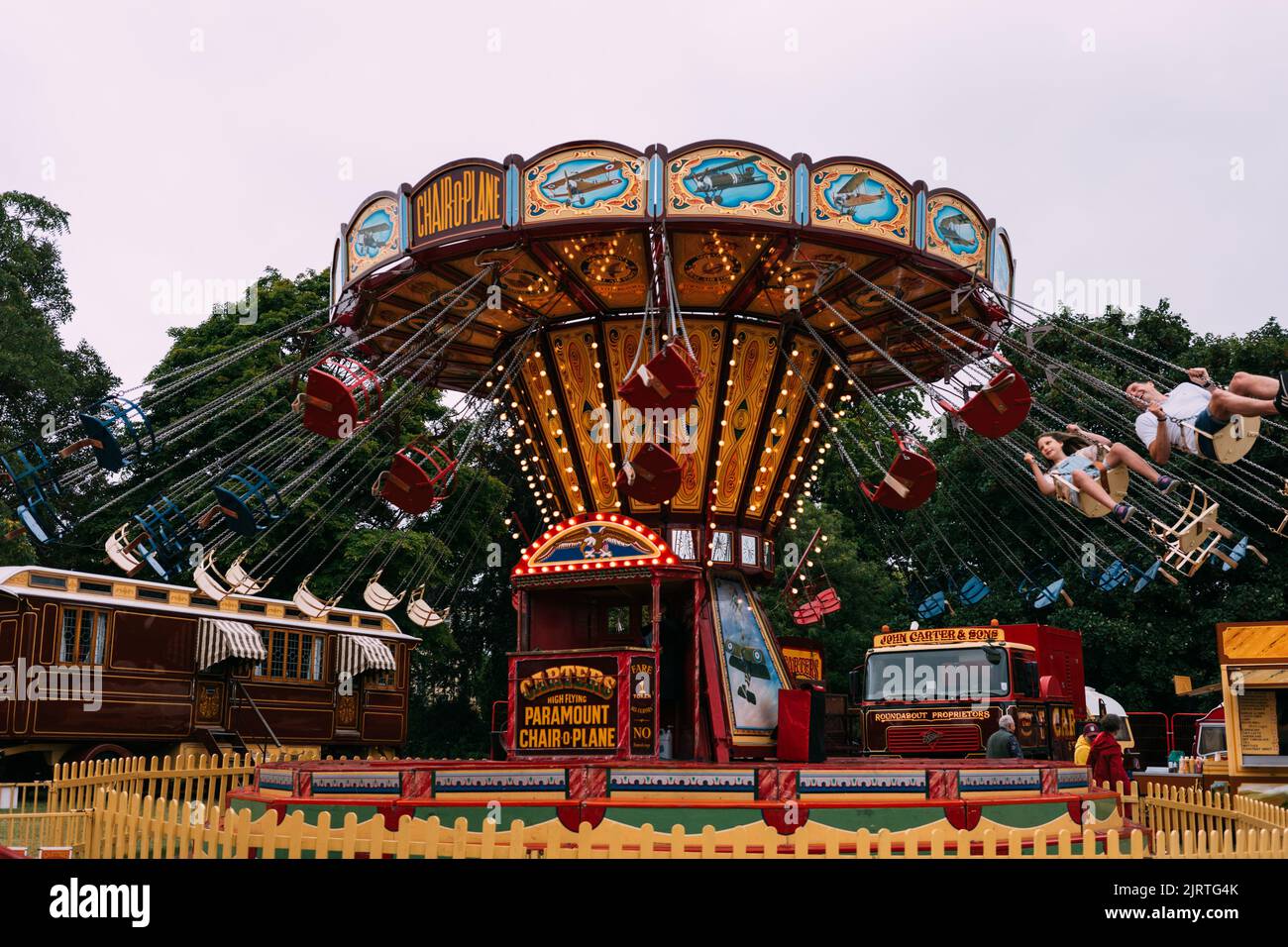 Carters Vintage Funfair à Bath Victoria Park (Aug22) Banque D'Images