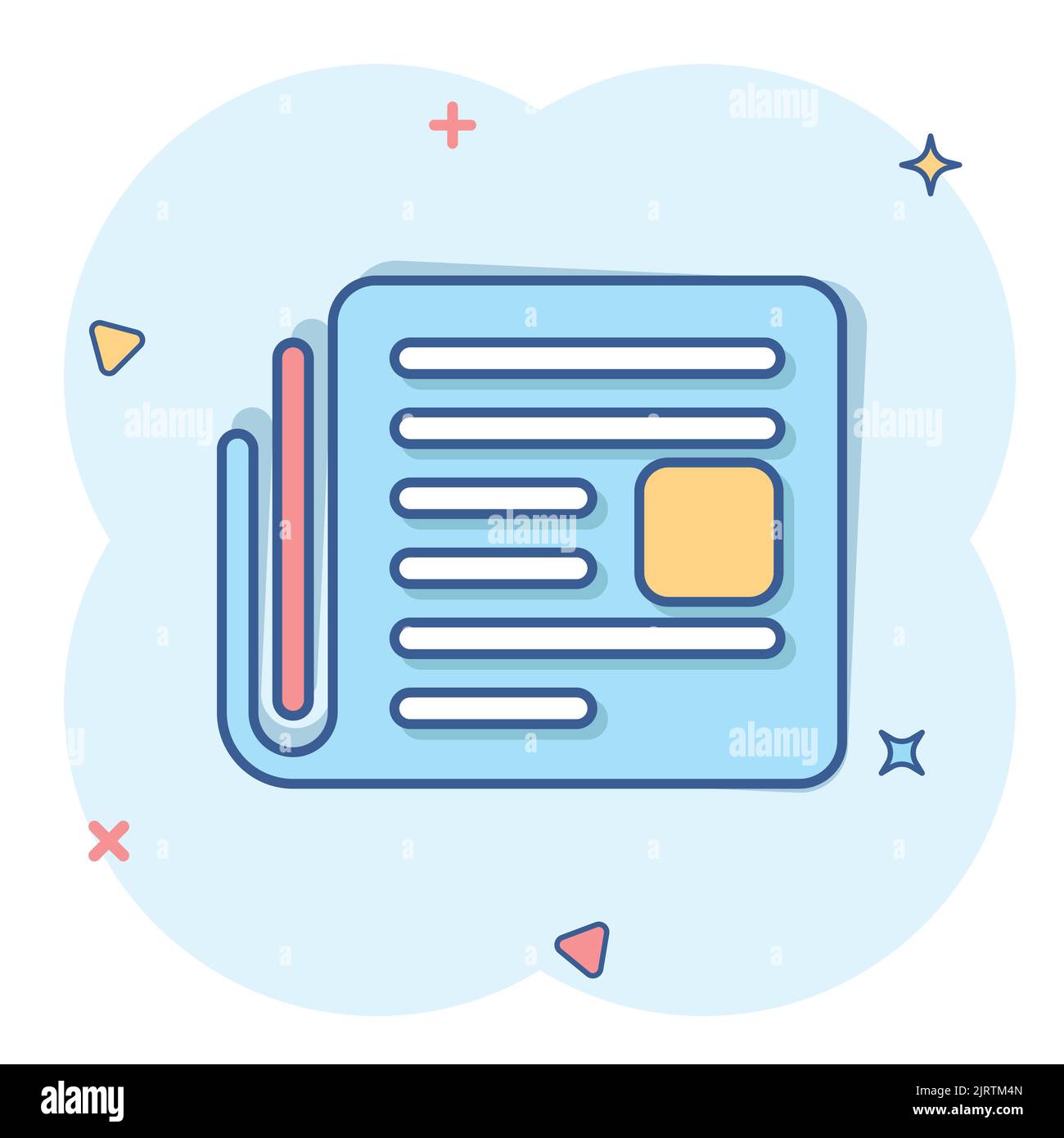 Cartoon Vector icône journal dans le style comique. Sign illustration ...