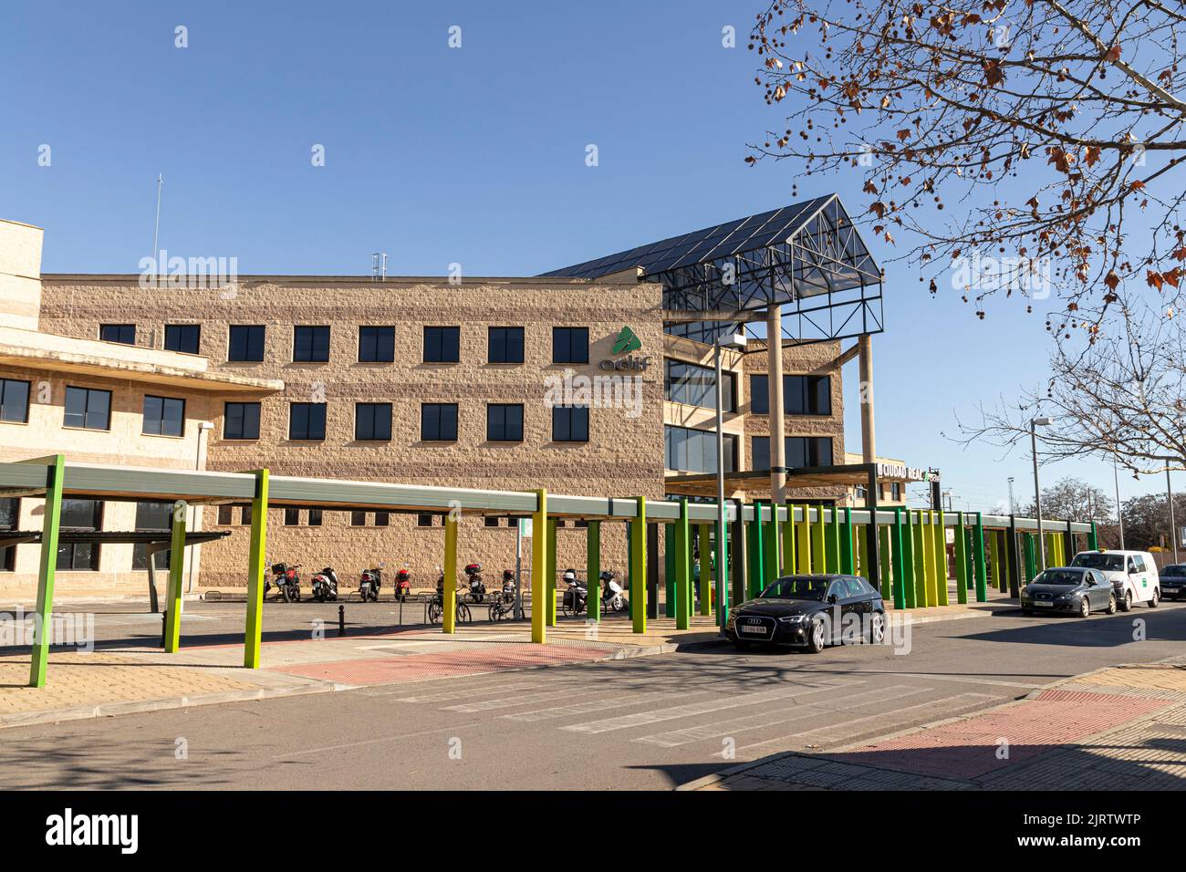 Ciudad Real, Espagne. L'Estacion de Ciudad Real (gare de Ciudad Real), gare principale de la ville, située sur la ligne DE train à grande vitesse AVE Banque D'Images