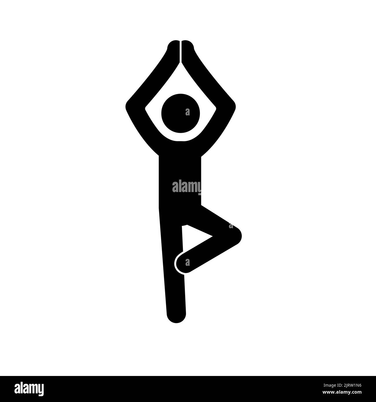 Pictogramme de yoga homme. Pose de yoga, pratique de méditer, relax homme de pictogramme. Symbole de la santé, de la méditation, du concentré. Illustration vectorielle. Illustration de Vecteur