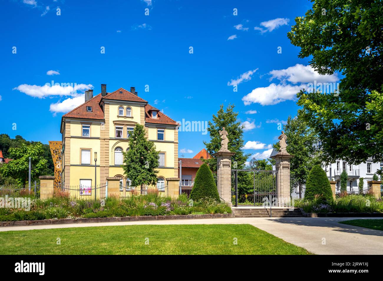 Jardin de la ville de Schwaebisch Gmuend, Bade-Wurtemberg, Allemagne Banque D'Images