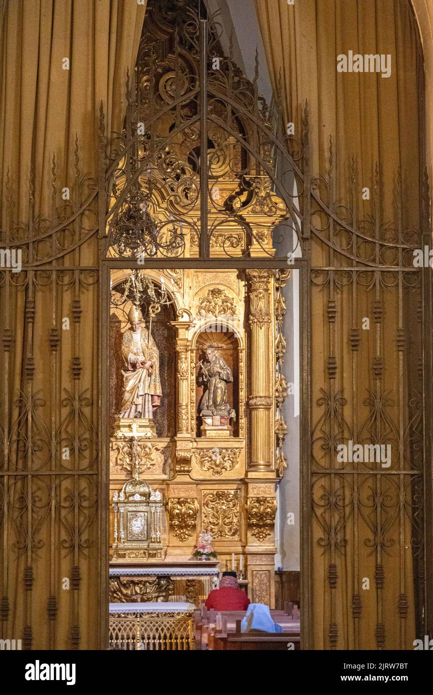 Ciudad Real, Espagne. Chapelle la plus Sainte à l'intérieur de la Cathédrale de Nuestra Senora del Prado (notre Dame Sainte Marie de la Cathédrale du Prado) Banque D'Images
