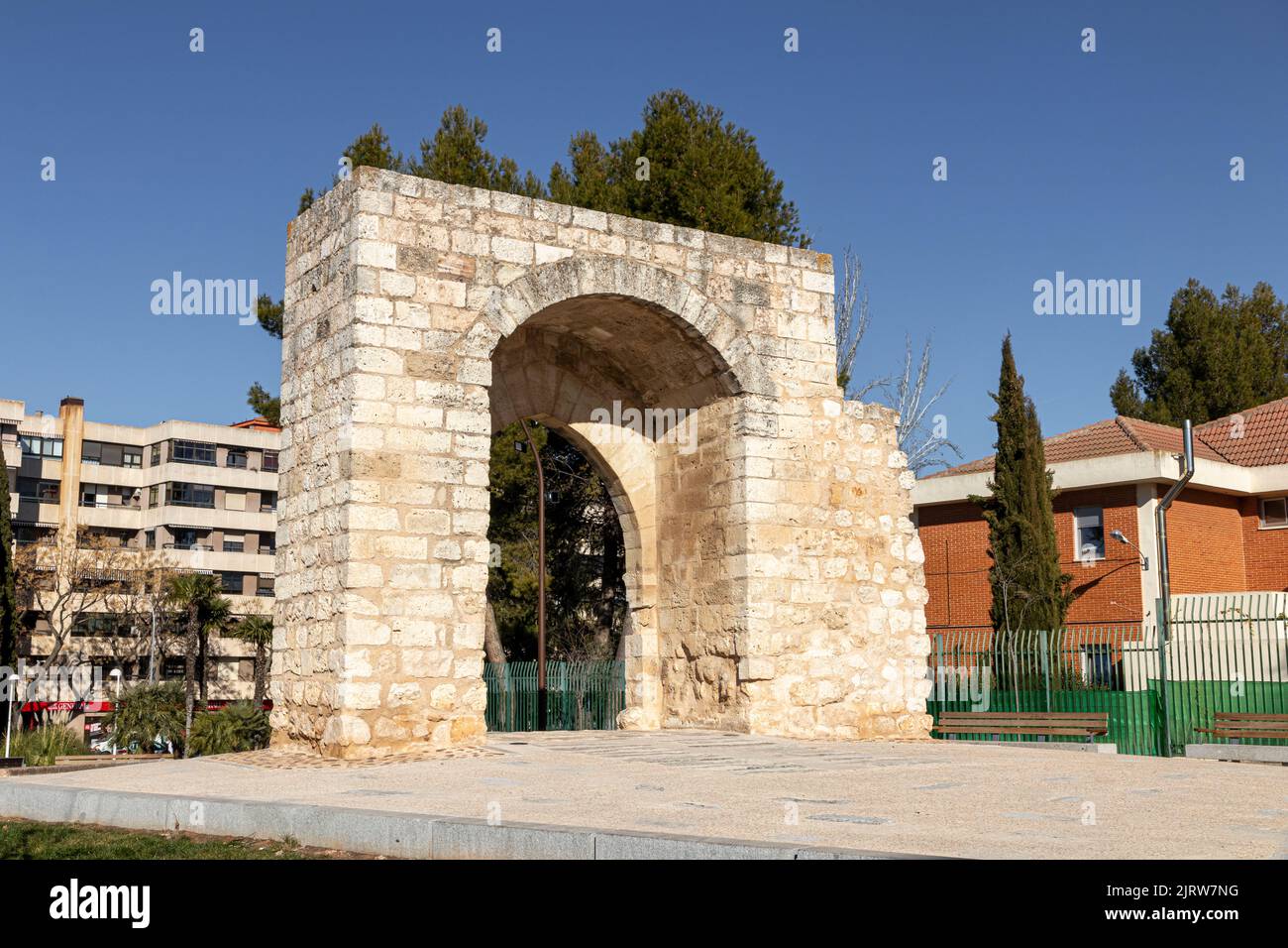 Ciudad Real, Espagne. Le Torreon del Alcazar (forteresse Turret), vestiges de l'ancien Alcazar ou palais de Ciudad Real Banque D'Images