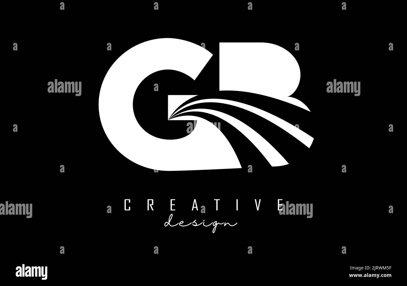 Logo GB g b avec lettres blanches créatives, lignes de pointe et design de route. Lettres à motif géométrique. Illustration vectorielle avec lettre et coupures. Illustration de Vecteur