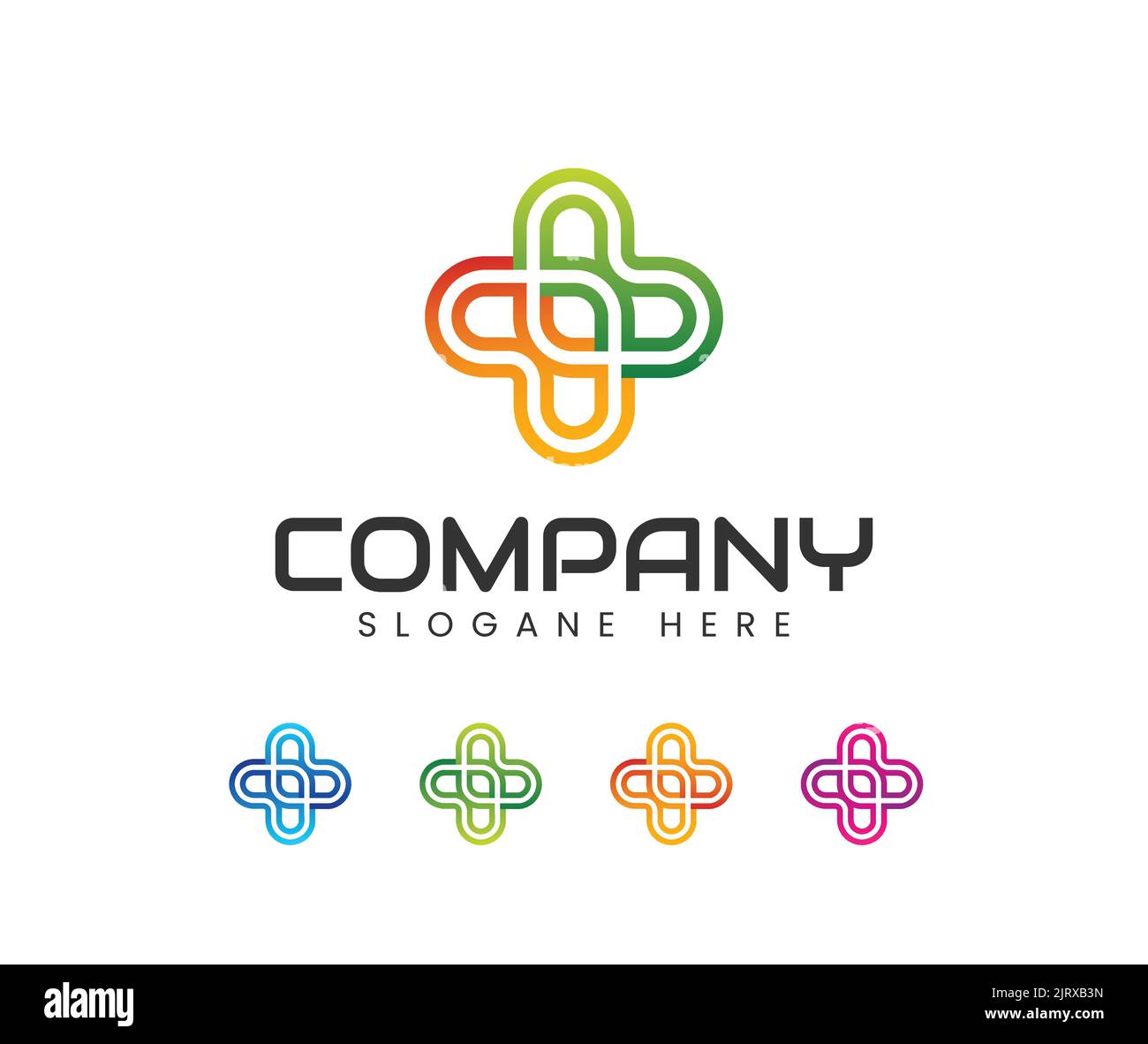 Modèle de conception du logo de la pharmacie médicale. Modèle de conception de logo Creative Health Care concept Liner Illustration de Vecteur
