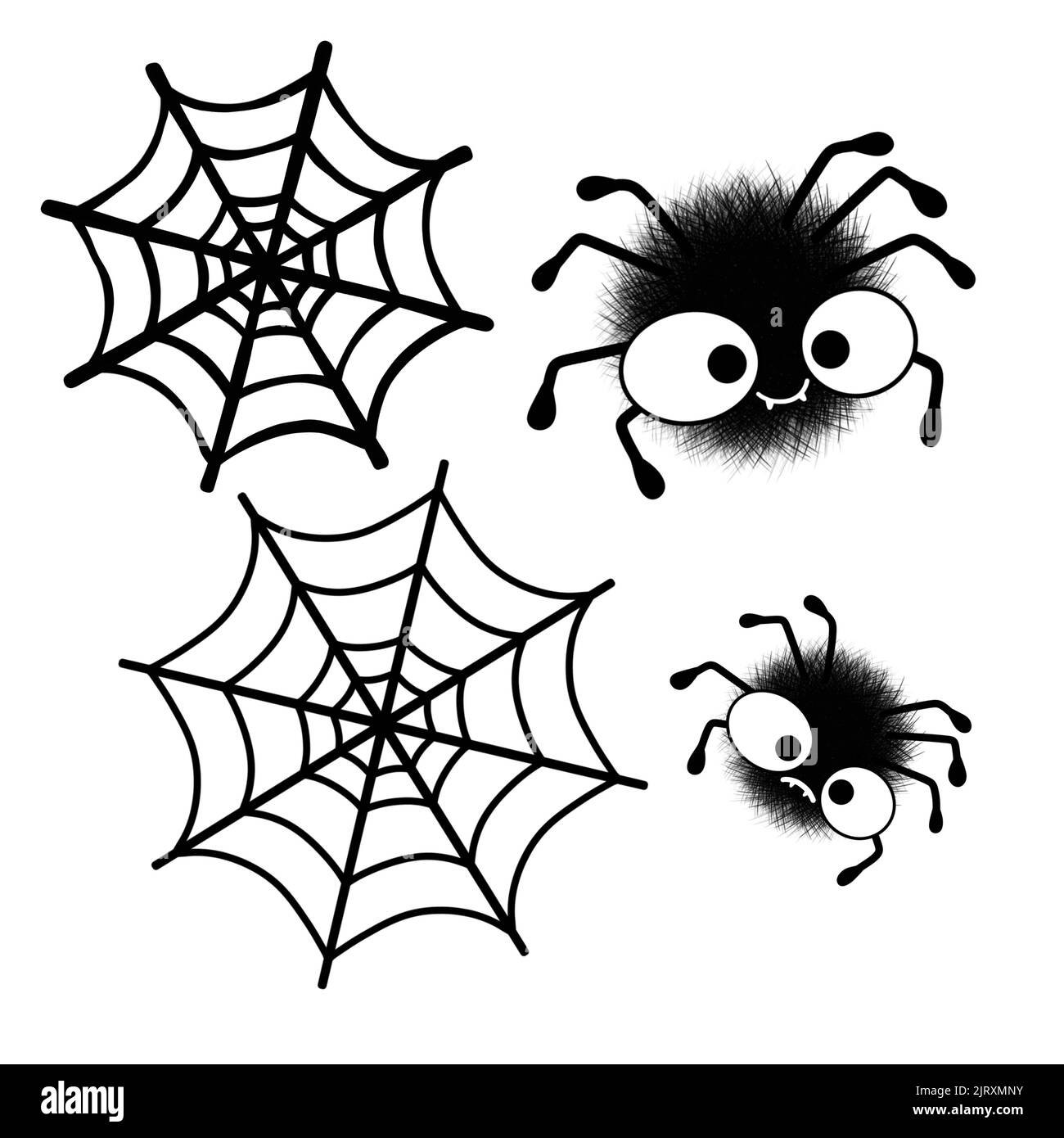 Halloween bande dessinée sans couture et motif araignée et fantôme pour emballer le papier et les accessoires et les vêtements pour enfants imprimé et les cahiers et tissus et ho Banque D'Images