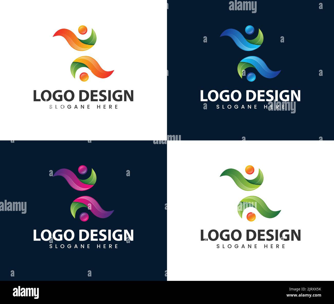 Logo de l'équipe créatif icône deux personnes communauté partenaires démarrage du groupe ou symbole du travail d'équipe Illustration de Vecteur