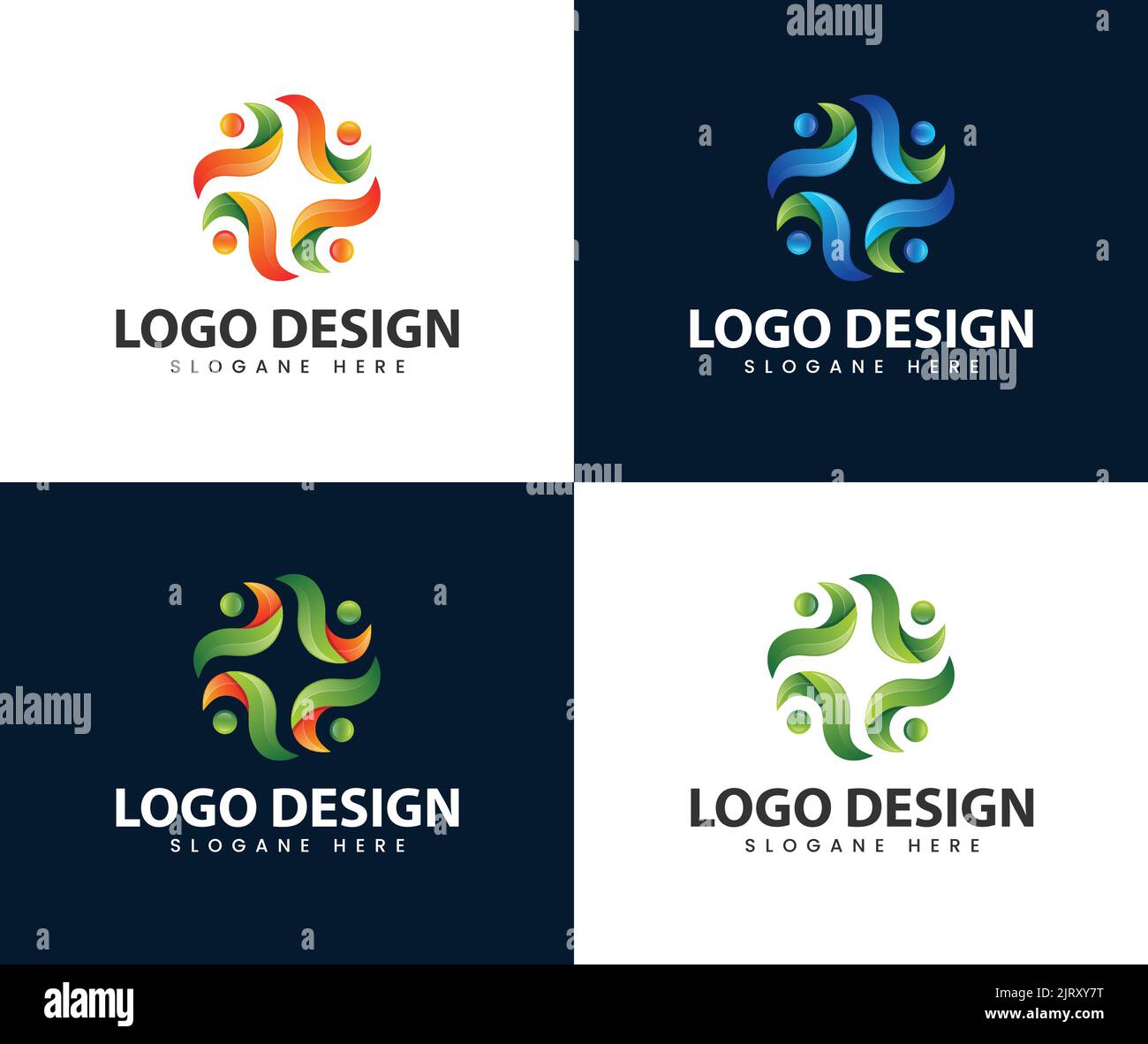 Logo de l'équipe créatif icône trois personnes communauté partenaires démarrage du groupe ou symbole du travail d'équipe Illustration de Vecteur