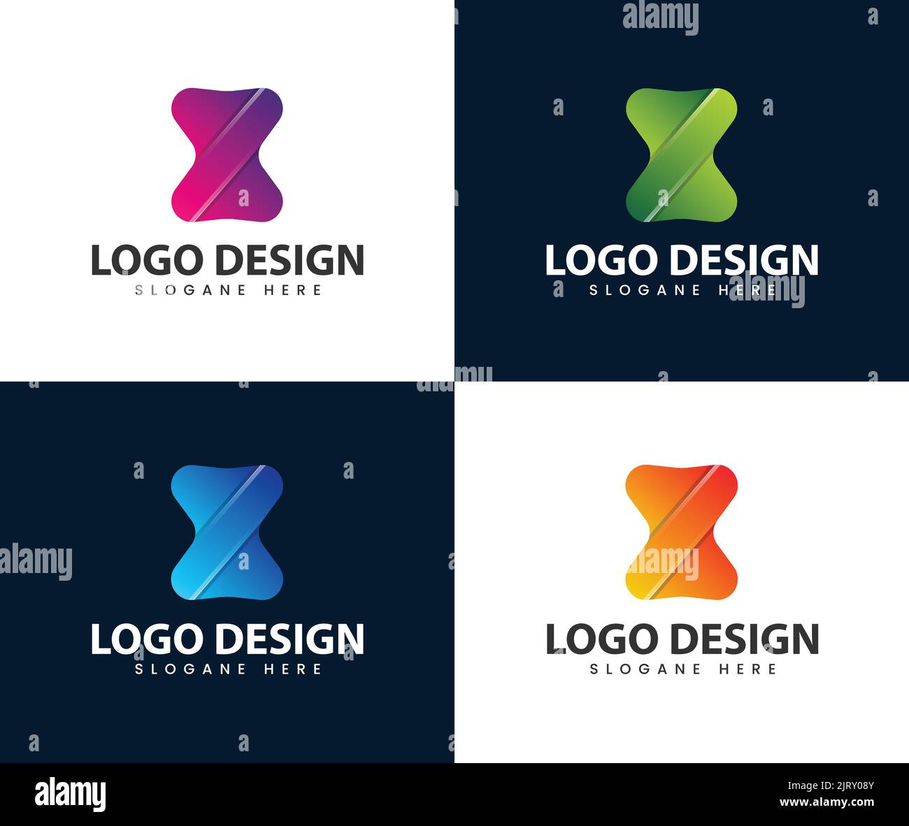 Logo abstrait avec lettre Mark Illustration de Vecteur