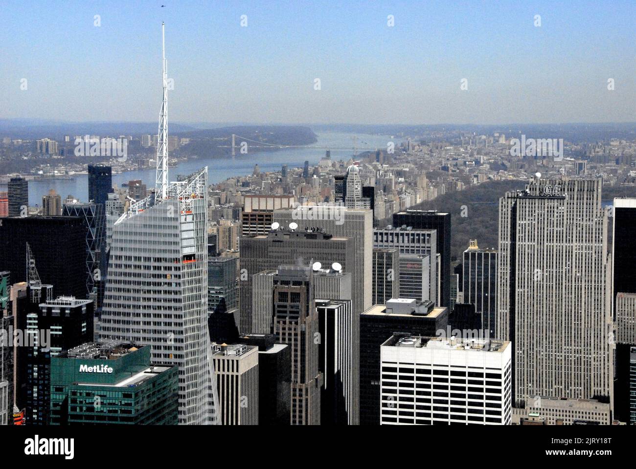 Vue de New York depuis le sommet de l'Empire State Building Banque D'Images